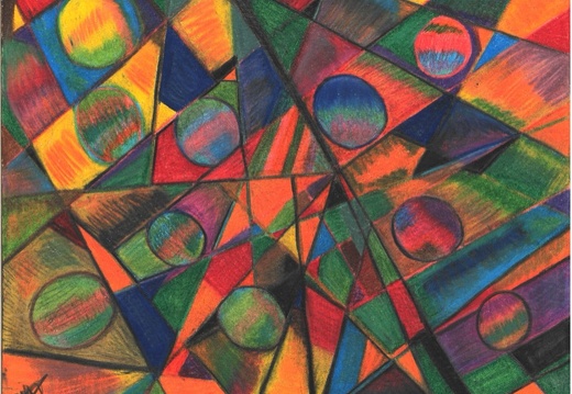 Pyramids and Spheres (Geo Art #3)